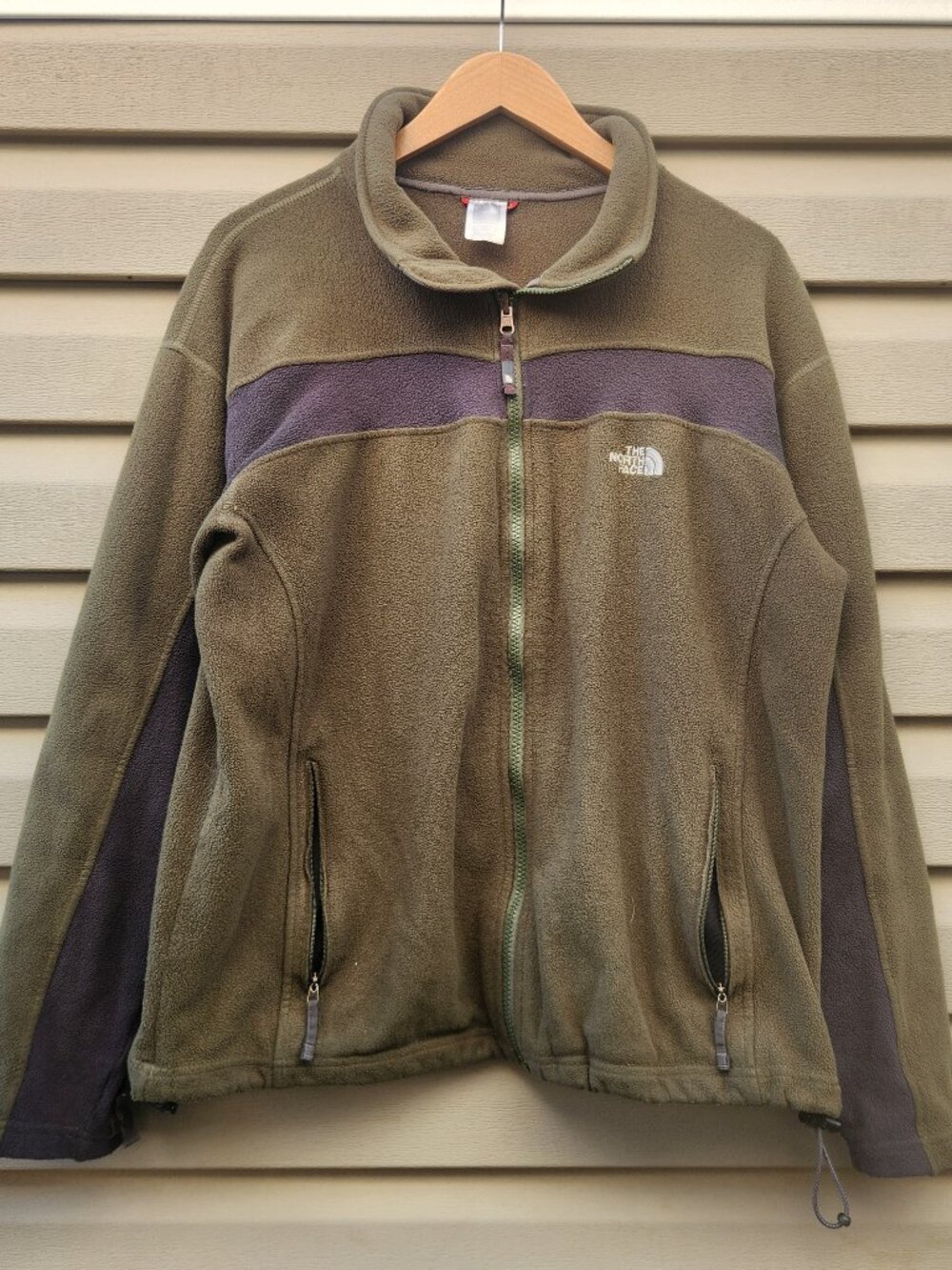 The North Face Fleece Olive Green Full Zip Size Large Mens Streetwear